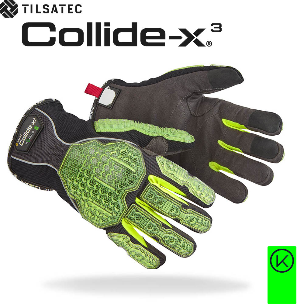 Collide-x3 medium weight impact level 3 glove with sandy nitrile palm coating