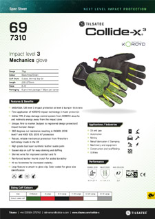 Collide-x3 impact level 3 mechanics glove