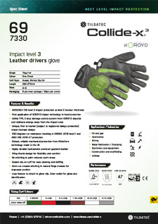 Collide-x3 impact level 3 leather drivers glove