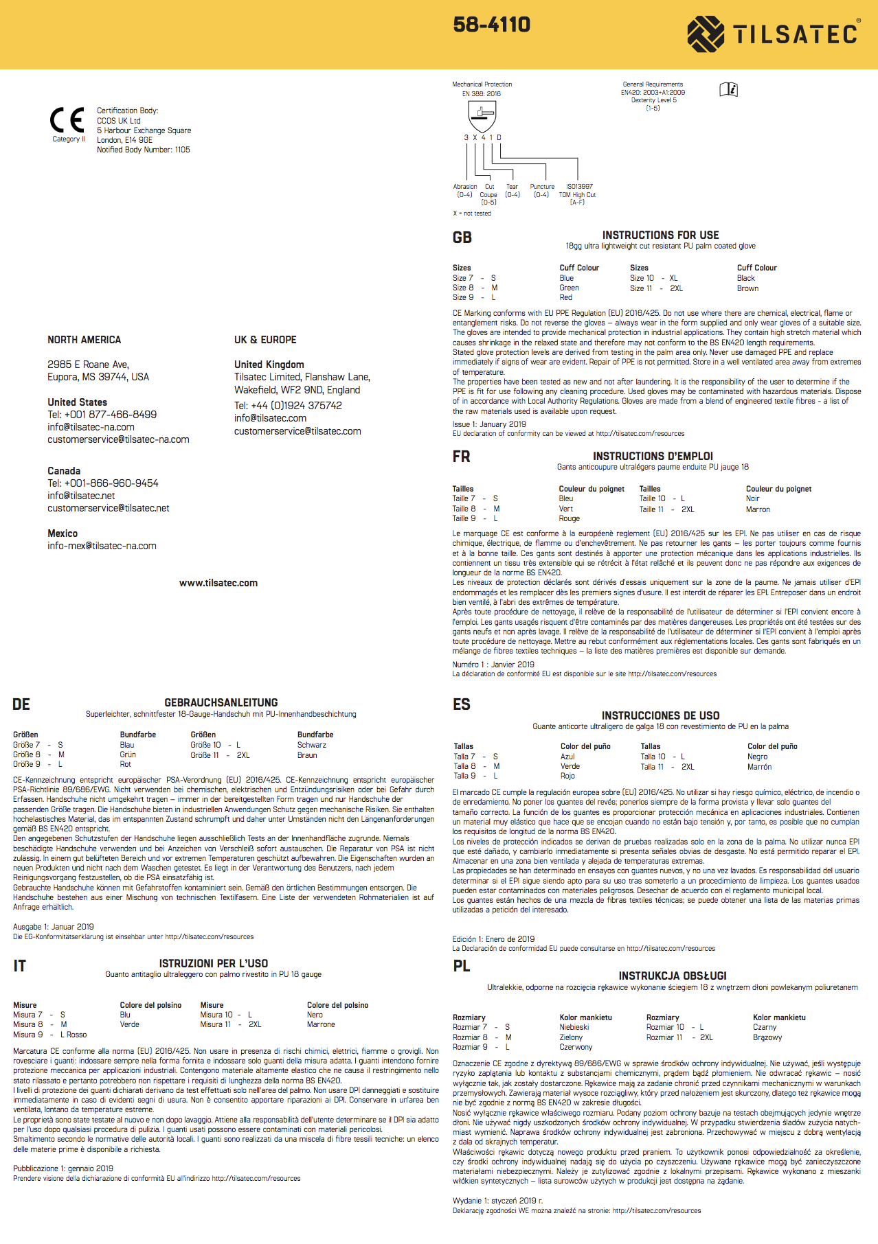 58-4110 user instructions