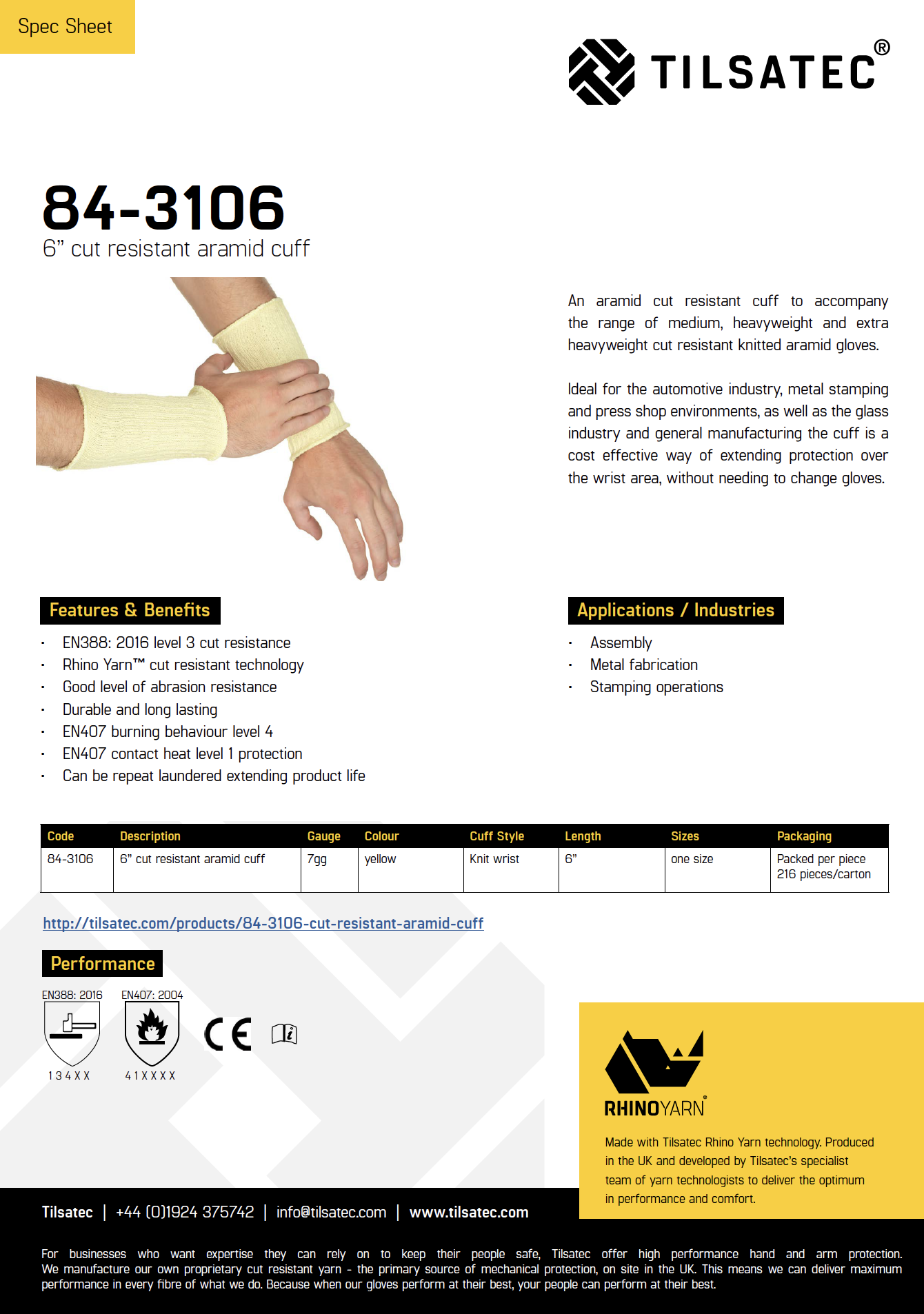 84-3106 specification sheet