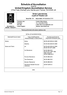 tilsatec laboratory schedule of accreditation