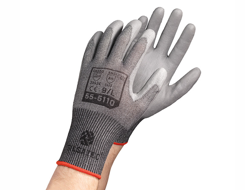 55-5110 Lightweight cut level E PU palm coated glove