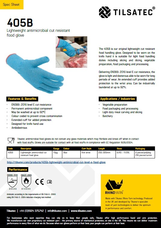 405b specification sheet