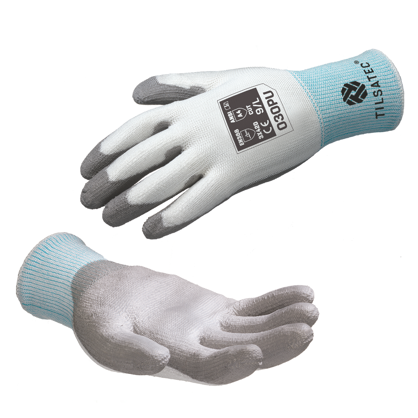 030pu cut resistant level D pu palm coated glove