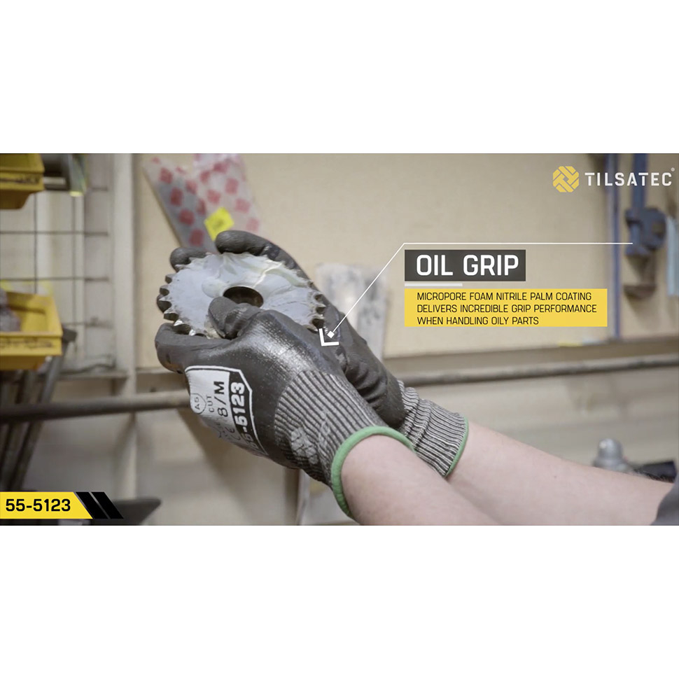 55-5123 cut resistant level E fully coated glove promotional video