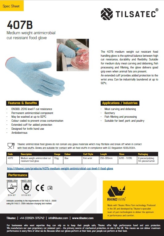 407b specification sheet